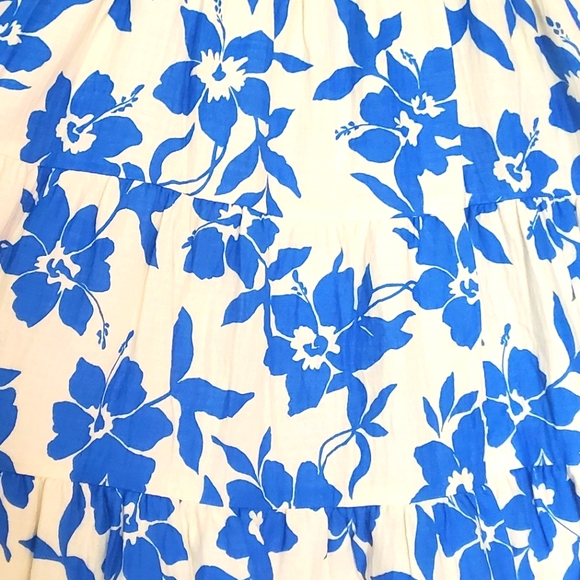 BNWT Zara Girls Floral Flowy Blue & White Dress Size 13 / 14 Spring Summer - Picture 12 of 12